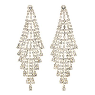 Gold diamante chandelier earring
